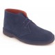 Men's sportive laced ankle shoe in blue suede - Available sizes:  36