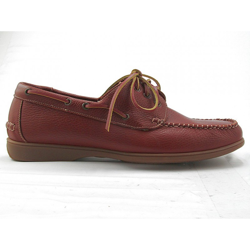 Stringato sportivo in pelle cuoio scuro