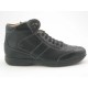 Anklehigh sportshoe for men with laces in black leather - Available sizes:  46