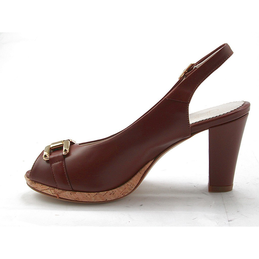 tan low platform sandals