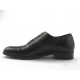 Men's Oxford shoe with laces and captoe in black leather - Available sizes:  51