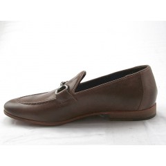 Mocasin para hombre con accesorio en piel de color gris pardo - Tallas disponibles:  38, 47 2