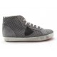 Chaussure avec lacets en daim perforé gris talon compensé 1 - Pointures disponibles:  32