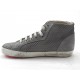 Chaussure avec lacets en daim perforé gris talon compensé 1 - Pointures disponibles:  32
