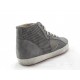 Zapato deportivo con cordones en gamuza perforada de color gris cuña 1 - Tallas disponibles:  32