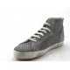 Knöchelhoher sportlicher Schuh mit Schnürsenkeln aus grauem Wildleder Keilabsatz 1 - Verfügbare Größen:  32