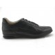 Men's lace-up sportshoe in black leather - Available sizes:  37