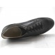 Men's lace-up sportshoe in black leather - Available sizes:  37