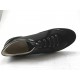 Chaussure à lacets pour hommes en daim, cuir et tissu noir - Pointures disponibles:  36, 37