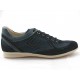 Chaussure à lacets pour hommes en daim, cuir et tissu bleu  - Pointures disponibles:  36