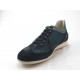 Chaussure à lacets pour hommes en daim, cuir et tissu bleu  - Pointures disponibles:  36