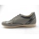 Chaussure à lacets pour hommes en daim beige sable, cuir gris et tissu - Pointures disponibles:  36