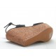 Sandale mit 2 Band und kurken Keilabsatz aus schwarzem Nabukleder - Verfügbare Größen:  42