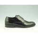Chaussure derby élégant à lacets pour hommes en cuir noir - Pointures disponibles:  52