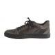 Men's sports shoe with laces in grey leather and suede - Available sizes:  47