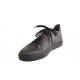 Men's sports shoe with laces in grey leather and suede - Available sizes:  47