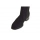 Woman's boot with zipper, wingtip and elastic band in black suede heel 4 - Available sizes:  31