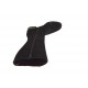 Bota para mujer con cremallera, elastico y punta de ala en gamuza negra tacon 4 - Tallas disponibles:  31