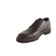 Men's laced shoe with captoe in brown leather - Available sizes:  46, 51