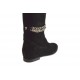 Woman's boot with chain in black suede heel 1 - Available sizes:  32