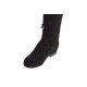 Stivale con morsetto in camoscio nero -  