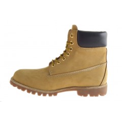 Men's ankle boot with laces in ocher yellow nubuck leather - Available sizes:  36, 38 2