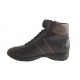 Men's ankle boot with laces in black and brown leather - Available sizes:  37, 38