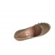 Damenpump mit Plateau und Nieten aus taupefarbenem Leder Absatz 10 - Verfügbare Größen:  42