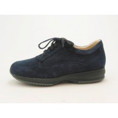 Chaussure sportif pour hommes avec lacets en daim bleu foncé - Pointures disponibles: 46