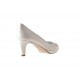 Platform pump in pearled ivory leather heel 6 - Available sizes:  31, 46
