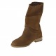 Bottines en cuir nubuck et nubuck perforé brun clair talon 2 - Pointures disponibles:  32