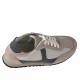 Zapato deportivo con cordones para hombre en gamuza y tejido gris y piel azul - Tallas disponibles:  36