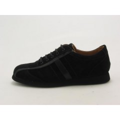 Chaussure sportif à lacets pour hommes en daim noir - Pointures disponibles:  36 2