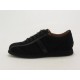 Zapato deportivo con cordones para hombres en gamuza negra - Tallas disponibles:  36