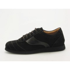 Chaussure sportif à lacets pour hommes en daim marron foncé - Pointures disponibles:  36 2