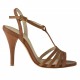 Strips sandal in tan leather - Available sizes:  42