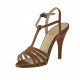 Bandes sandale en cuir brun clair - Pointures disponibles:  42