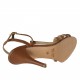 Strips sandal in tan leather - Available sizes:  42
