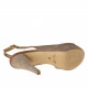 Sandalia con plataforma en gamuza arena y piel brun tacon 11 - Tallas disponibles:  42