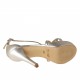 Scarpa aperta plateau listini in pelle argento -  