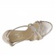 Woman's open shoe with platform and strap in silver leather heel 11 - Available sizes:  42