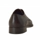 Zapato derby elegante con cordones y puntera para hombre en piel marron oscura - Tallas disponibles:  50