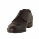 Men's elegant derby shoe with laces and captoe in dark brown leather - Available sizes:  50