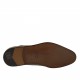 Chaussure derby élégant à lacets et bout droit pour hommes en cuir marron foncé - Pointures disponibles:  50