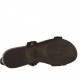 Sandale avec strass pour femmes en cuir et daim noir talon 1 - Pointures disponibles:  32