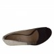 Chaussure à bout ouvert pour femmes en cuir argent et daim noir talon 9 - Pointures disponibles:  31