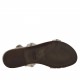 Sandale avec strass pour femmes en cuir et daim blanc talon 1 - Pointures disponibles:  32
