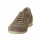 Men's laced casual shoe grey and beige suede and sand-colored leather and fabric - Available sizes:  46
