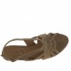 Woman's platform sandal in sand beige suede heel 9 - Available sizes:  42