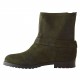 Bottines pour femmes avec fermeture éclair et boucle en daim vert talon 2 - Pointures disponibles:  32